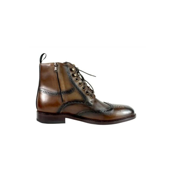 Cesare Men Brown Dress Boots